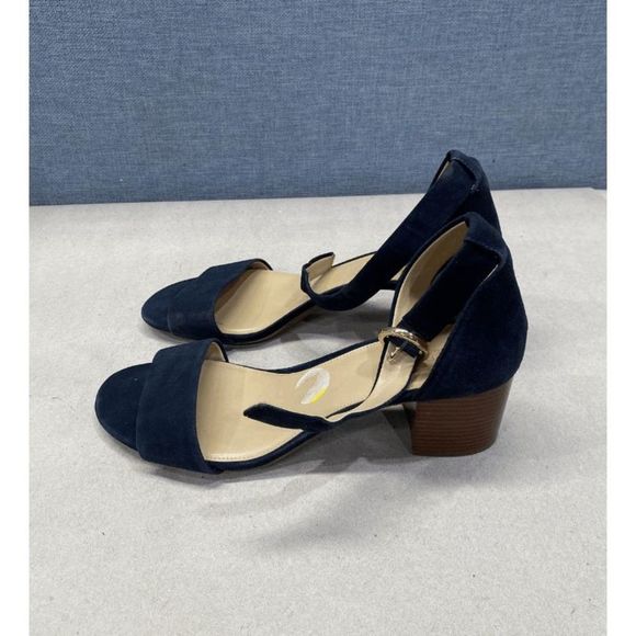 MICHAEL MICHAEL KORS Lena Leather Sandal Size Navy - Picture 5 of 7